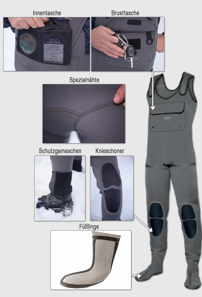 Traun River Neopren Wathose Superior 4mm – Bild 2